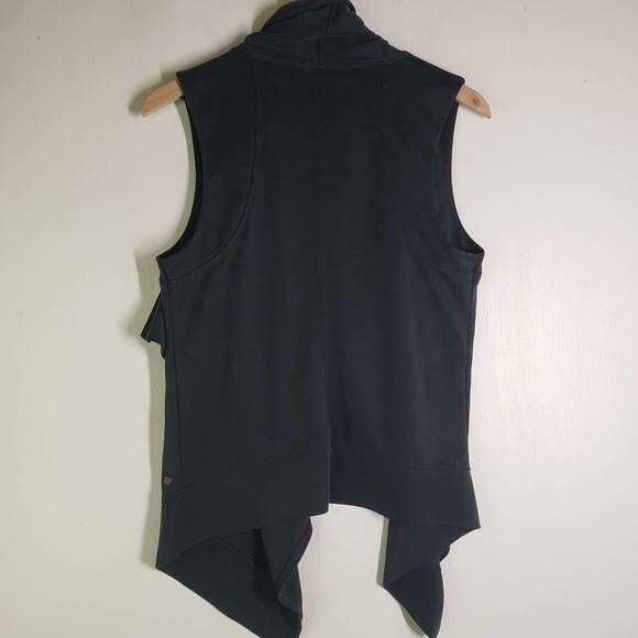 Calia Journey Vest M‎ Drawstring Waterfall Front Washed Black - Picture 7 of 8